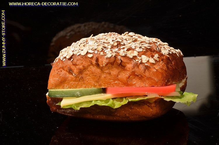 Broodje Gezond 7x8,5 cm H: 6 cm - dummy - imitatie artikel