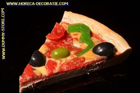 Pizza, slice, Salami, Cheese, Olives BIG - dummy (15x10 cm)