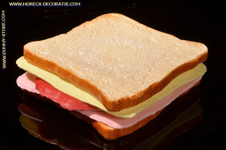 Tosti , ham kaas tomaat en sla - 11x11x3,5 cm dummy
