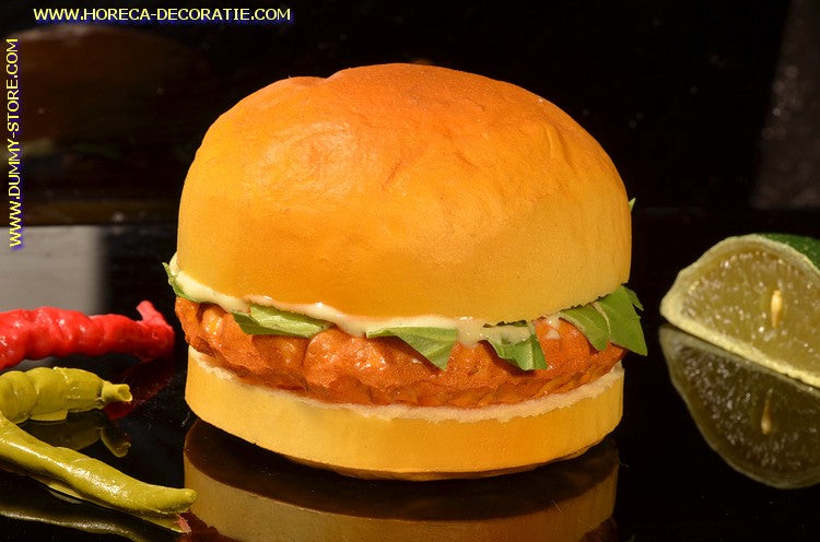Hamburger (bun) 10x8 cm dummy imitation