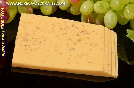 Cheese, slices with herbs, dummy