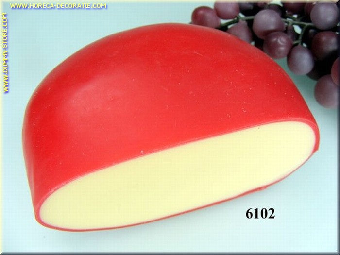 Boterkaas, ROOD, aangesneden - dummy - namaak - imitatie