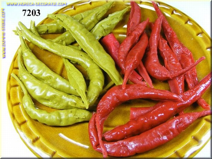 Red and Green Peppers - fake