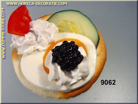 Toast with Caviar and Egg - dummy
