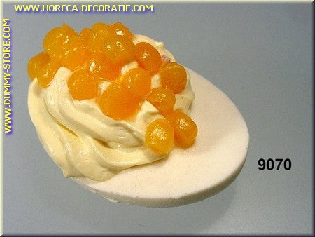 Stuffed Egg with Yellow Caviar - fake