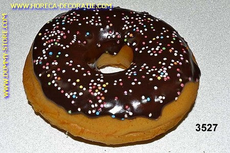 Donut dark brown with speckles - fake (9x3 cm) dummy