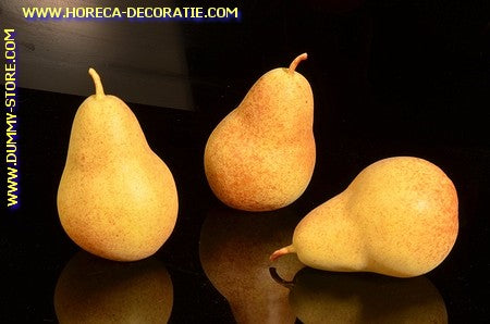 Peren, geel/groen, medium, 3 stuks (decoratie) 11x7 cm
