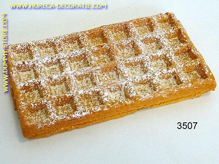 Belgian Waffle sugared (A) - fake - 9x14x2 cm dummy