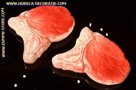 Pork chop, 2 pieces - 135x100 mm - dummy