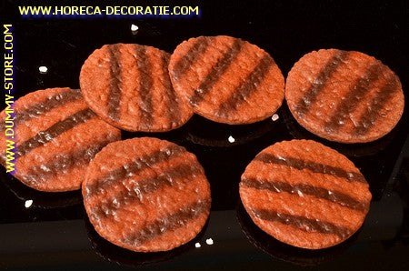 Hamburger, grilled, 6 pieces - Ø 100 mm - fake imitation dummy