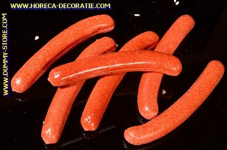 Sausages, raw, 6 pieces - 25x165 mm - imitation