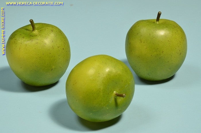 Green Apples large, 3 pieces (decoration) 9x9 cm