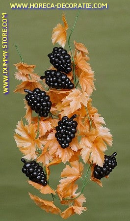 Grapevines, brown with blue grapes, 200 cm (decoration)
