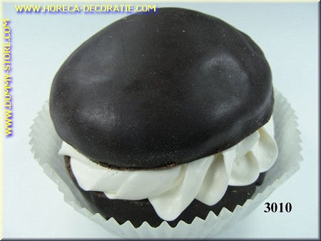 Chocolate sauce with whipped cream - fake - dummy