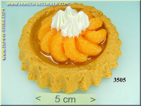 Mandarin cake with whipped cream - fake - dummy
