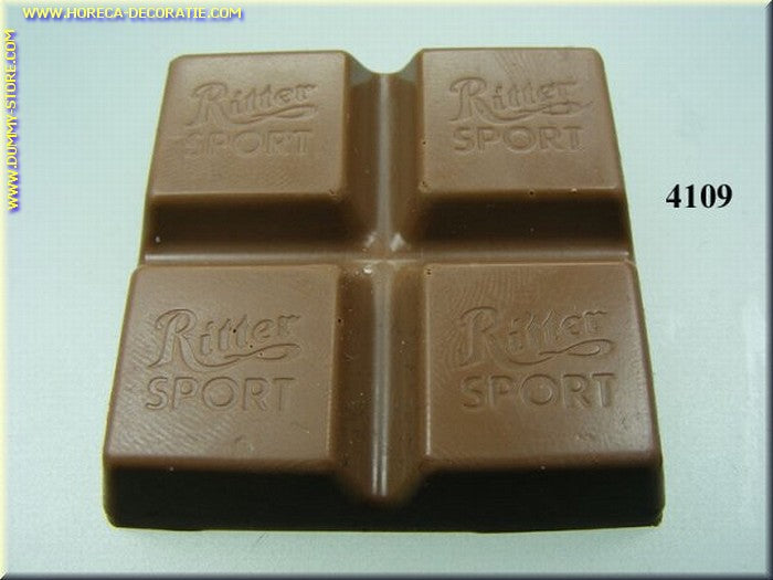 Chocolate bar, milk 4x4x1 cm dummy