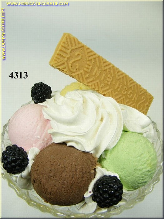 Ice cream sundae mixed ice cream dummy