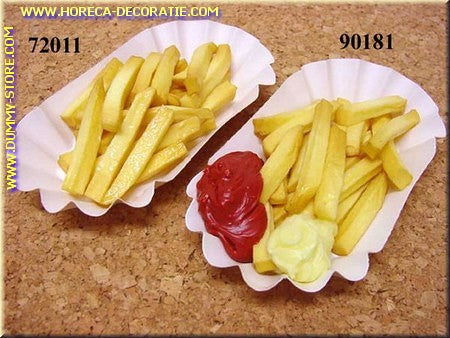 Box of fries without mayo, 15x9.5x4.5 cm - imitation