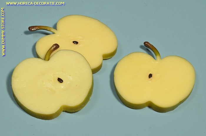 Apple, slices, 3 pieces (decoration) dummy - fake
