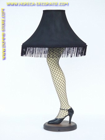 woman's leg lamp