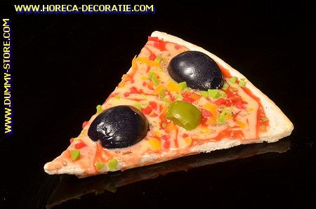 Pizza, punt, Olijven Groen en Zwart - dummy (11x9 cm)