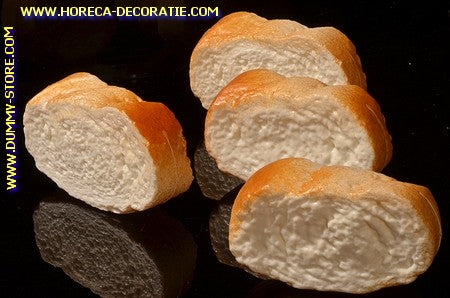 Baguette, 4 Scheiben - 90 x 50 mm - Brotattrappe