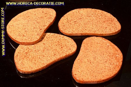 Whole wheat bread, 4 slices - 90 x 40 mm - bread dummy