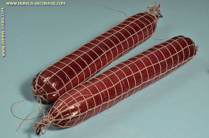 Salami in net, 2 stuks (B3) - 65x450 mm - dummy