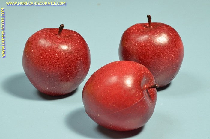 Appels ROOD, groot, 3 stuks (namaak)