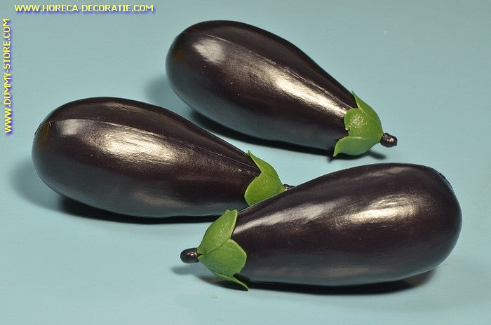 Aubergines, 3 stuks (namaak) 80x135 mm