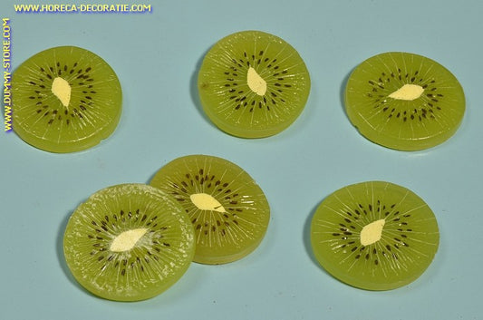 Kiwi schijven, 6 stuks - Ø 40 mm - Fruitdummy